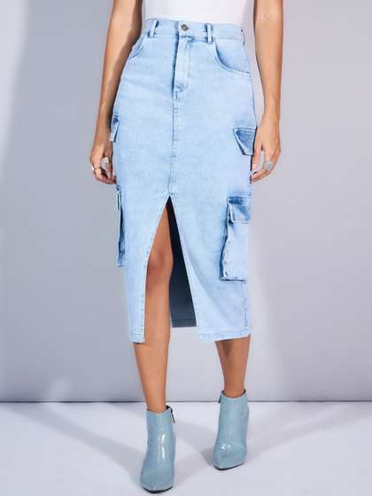 SASSAFRAS Box Pocket Pencil Midi Skirts