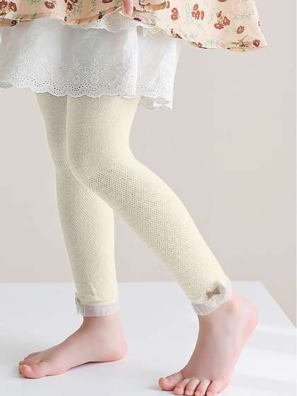 SYGA Girls Self Design
                    Cotton Bow Design Ankle Length Leggings