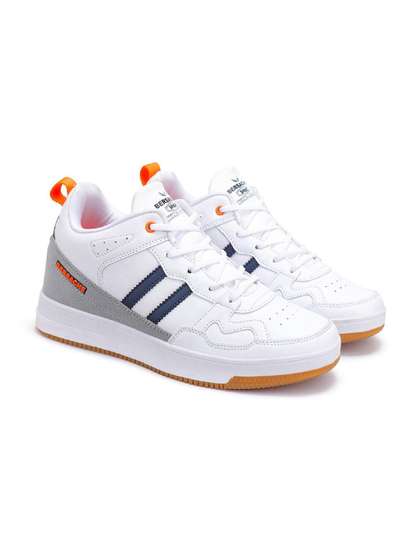 BERSACHE Men Leather
                        Running Non-Marking Lace-Ups Shoes