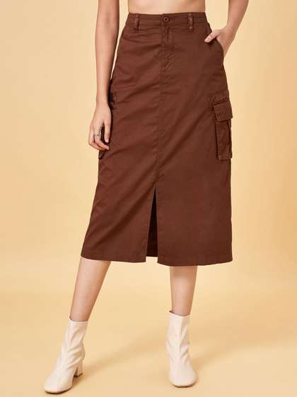 SF JEANS by Pantaloons Front Slit Cargo Skirts