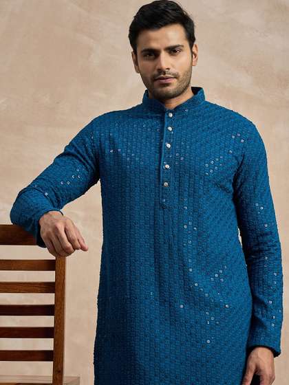 Anouk Embroidered Straight Kurta