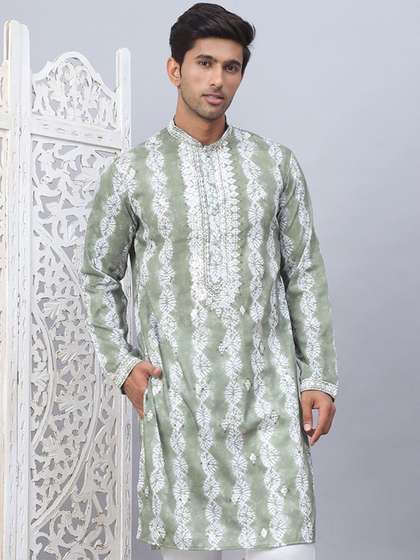 Jompers Printed Sequins Straight Kurta