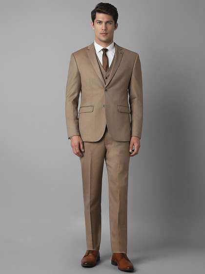 Louis Philippe Men
                        TexturedSlim-Fit Single-Breasted Three-Piece
                        Formal Suit