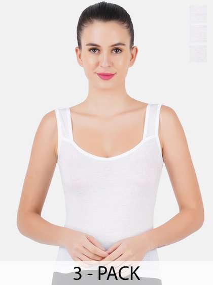 RAMRAJ Pack of 3
                        Women Solid Cotton Camisole