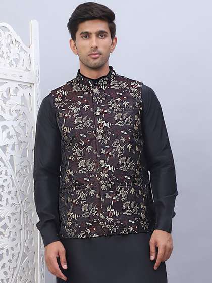 Jompers Embossed Nehru Jackets