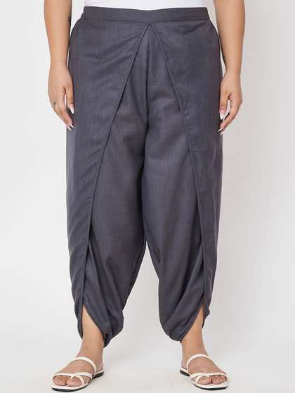 9rasa Women Plus
                        size Sollid Dhoti Pant