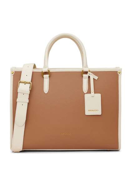 MIRAGGIO Denice 2.0 Brown Tote Bag with Adjustable & Detachable Sling