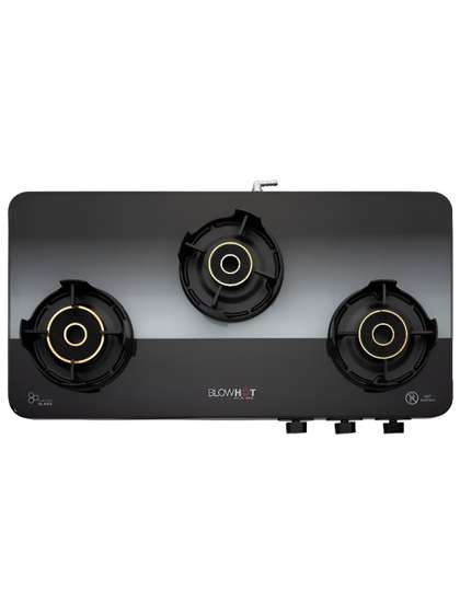 BLOWHOT 3 Burner Glass Gas Stove