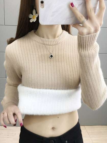 StyleCast Women
                        Round Neck Long Sleeves Pullover Sweater