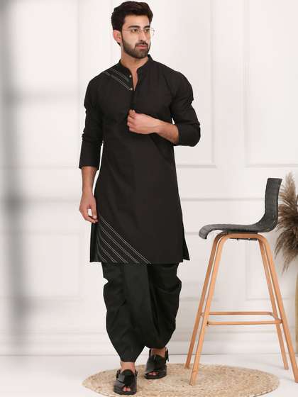 MIDAV Mandarin Collar Cotton Kurta