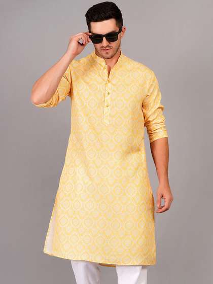 SG LEMAN Printed Mandarin Collar Kurta