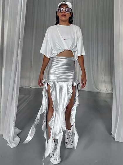 KPOP Women Straight Maxi Skirts
