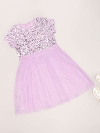 Pantaloons Junior Girls
                    Embellished Sequined Fit & Flare Knee Length
                    Dress