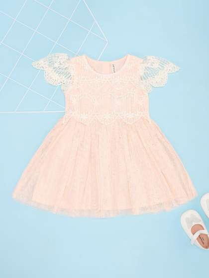 Pantaloons Baby Girls
                    Self Design Cotton Fit & Flare Knee Length
                    Dress