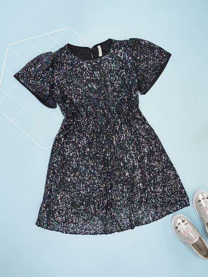 Pantaloons Junior Girls
                    Embellished Fit & Flare Dress