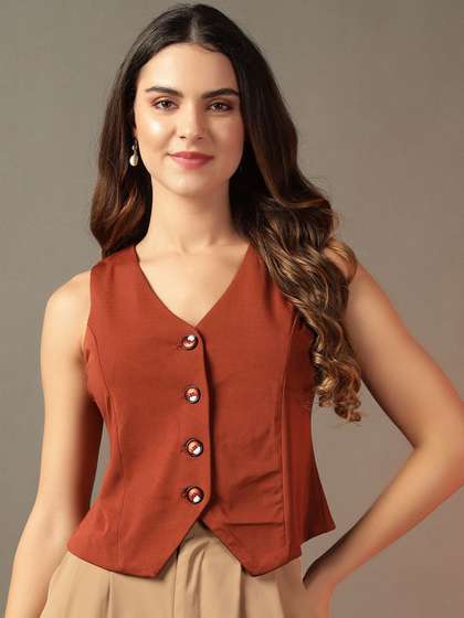 Trend Arrest V Neck
                        Single Breasted Waistcoat
