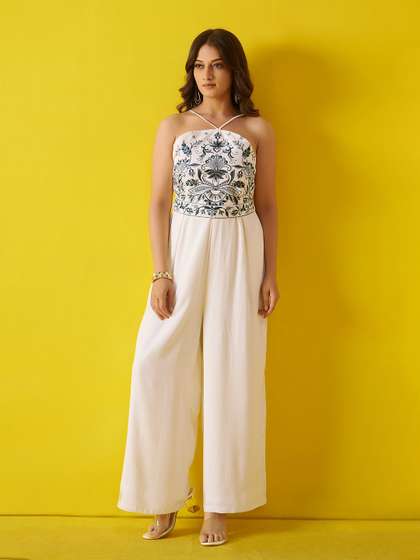 Anouk Women
                          Embroidered Basic Jumpsuit