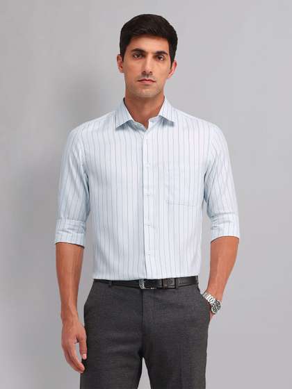 AD By Arvind Men
                      Striped Formal Shirt