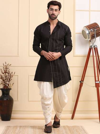 MIDAV Mandarin Collar Cotton Kurta