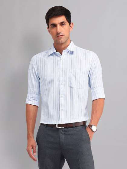 AD By Arvind Men
                        Striped Formal Shirt