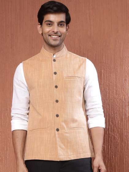 Fabindia Woven Design Nehru Jacket