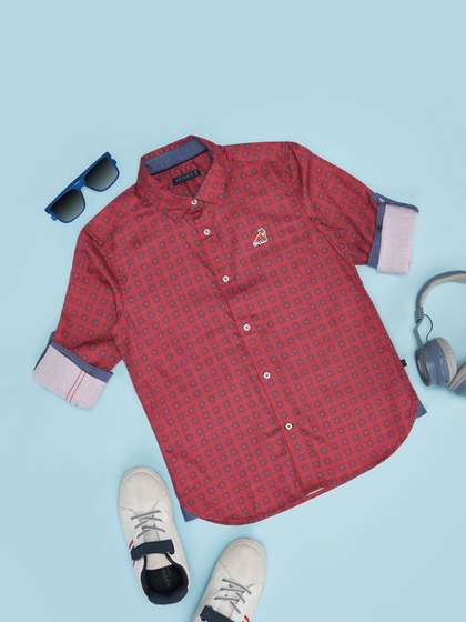Pantaloons Junior Boys
                    Opaque Printed Party Shirt