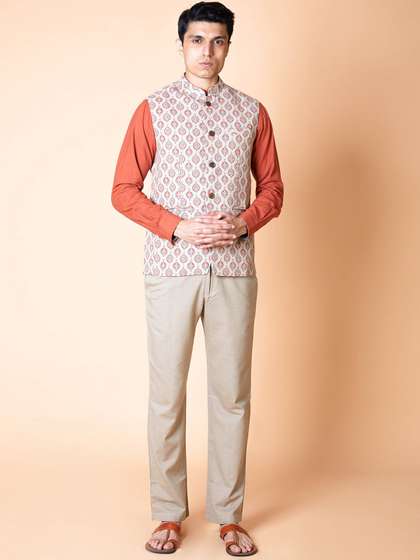 Ekmatra Men Pure Cotton Nehru Jackets