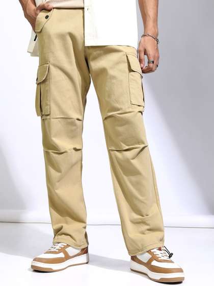 HIGHLANDER Men
                        Straight Fit Cotton Cargo Trouser