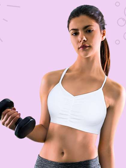 DChica Girls
                          Cotton Non Wired Padded Full Coverage Workout
                          Bra