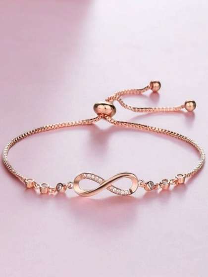 Nilu's Collection
                        Women Cubic Zirconia Gold-Plated Wraparound
                        Bracelet