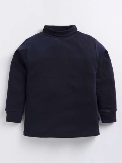 Nottie Planet Kids High Neck Indigo Pockets T-shirt