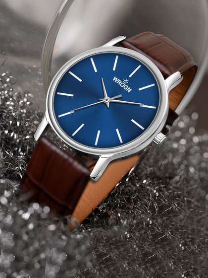 WROGN Men Dial &
                    Leather Straps Analogue Watch HOBWRG048BL