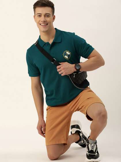 Harvard Pure Cotton Polo Collar Solid Casual T-shirt