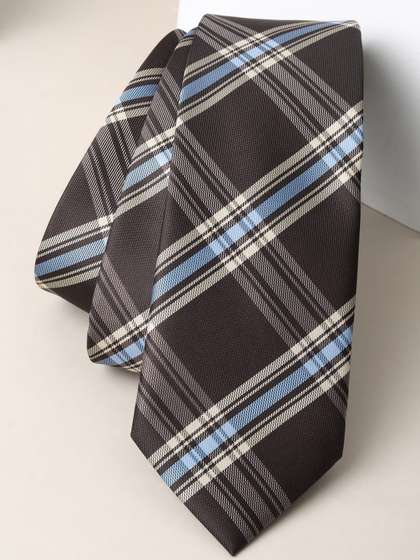 Van Heusen Men Checked
                    Skinny Tie