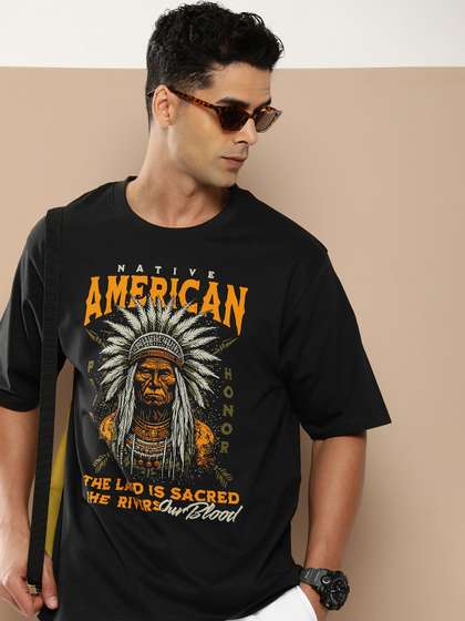 Difference of Opinion Men Graphic Printed Oversized T-shirt