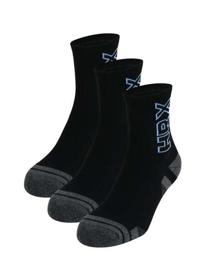 HRX by Hrithik Roshan
                    Men Pack Of 3 Printed Cotton Calf-Length Socks