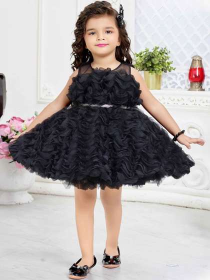 Lagorii Girls Round Neck
                    Fit & Flare Dress