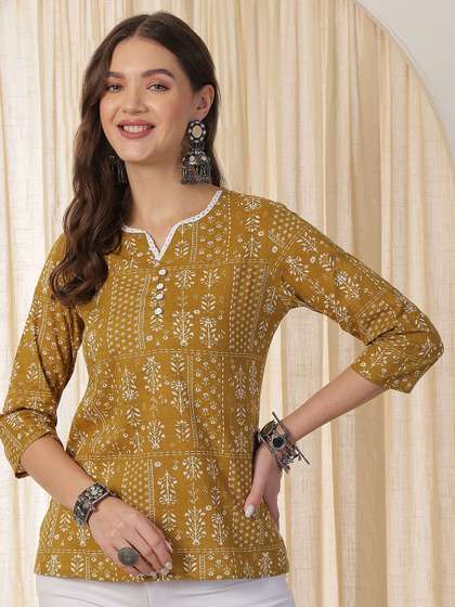 Anouk Rustic Women Floral Printed A - Line Top