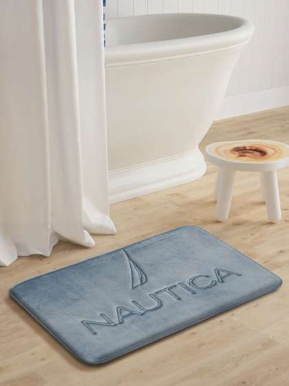 Nautica Blue 2000 GSM Non-Skid Bath Rugs