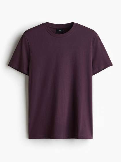 H&M Men Round Neck Pure Cotton T-Shirt