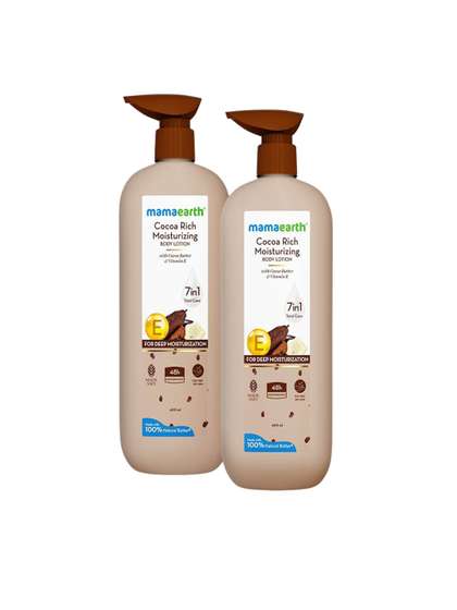 Mamaearth Set Of 2
                        Cocoa Rich Moisturizing Body Lotion With Vitamin
                        E - 400 ml Each
