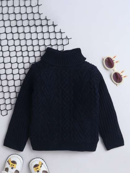 Yellow Apple Girls Cable
                    Knit Woollen Pullover