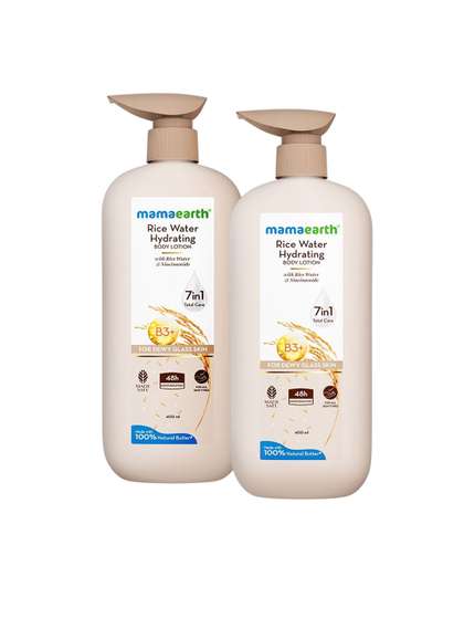 Mamaearth Set Of 2
                        Rice Water Hydrating Body Lotion - 400 ml Each