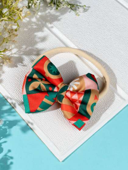 Arendelle Christmas
                    Geometric Theme Red Bow Headband