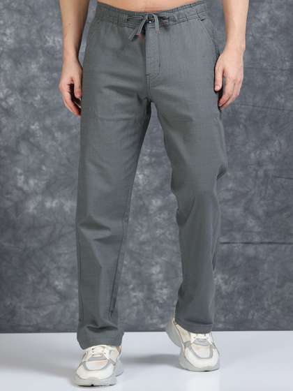 The Roadster
                        Lifestyle Co Men Mid-Rise Relaxed-Fit Trousers