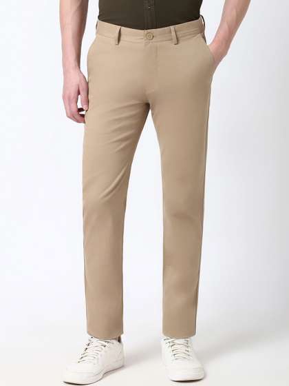 Peter England
                          Casuals Men Super Slim Fit Formal Trousers