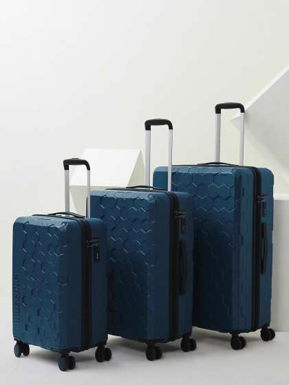 Wildcraft Set of 3 Pyxis Trolley Suitcases - Cabin, Medium & Large