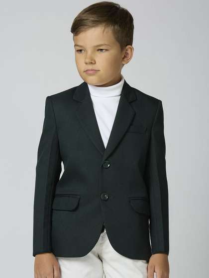 YK Boys Slim Fit Long
                    Sleeve Single Breasted Blazer