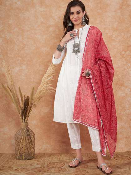 all about you Women Kurta with Trousers With Dupatta