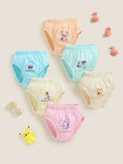 Redden Kids Assorted
                      Pack Of 6 Printed Cotton Basic Briefs BB-101L-PK6